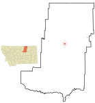 Phillips County Montana Incorporated and Unincorporated areas Malta Highlighted